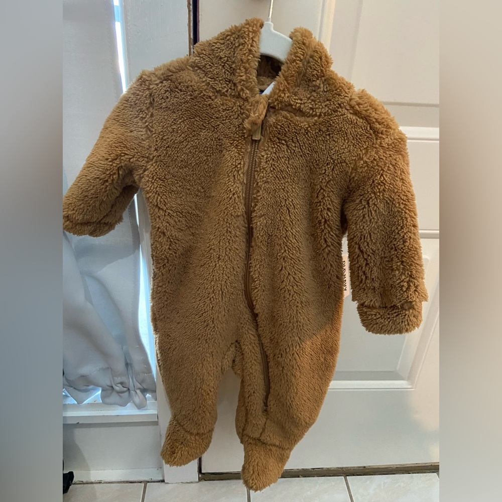 3-6 mos old navy bear bunting baby suit